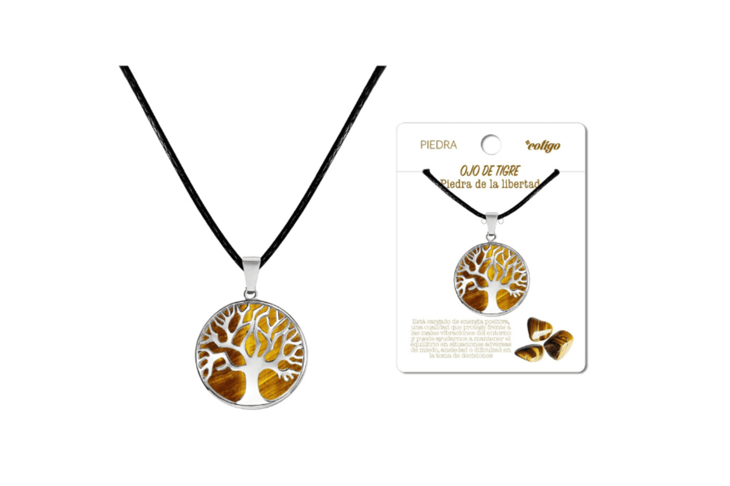 Colgante Árbol de la vida Ojo de Tigre - 1